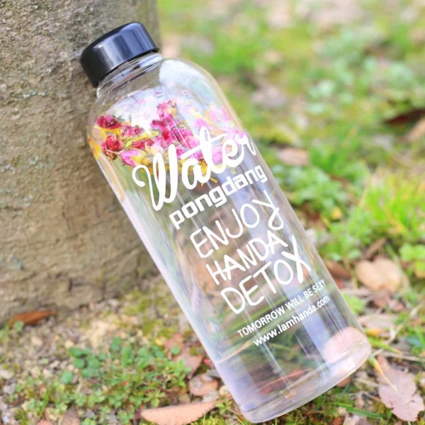 1000ml Big Borosilicate Glass Water Bottle (4) 1000ml Big Borosilicate Glass Water Bottle Heat Resistant Motivational Clear Bottle for Gym Office Daily Hydration π§ποΈββοΈπ₯€