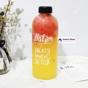 1000ml Big Borosilicate Glass Water Bottle (6) 1000ml Big Borosilicate Glass Water Bottle Heat Resistant Motivational Clear Bottle for Gym Office Daily Hydration π§ποΈββοΈπ₯€