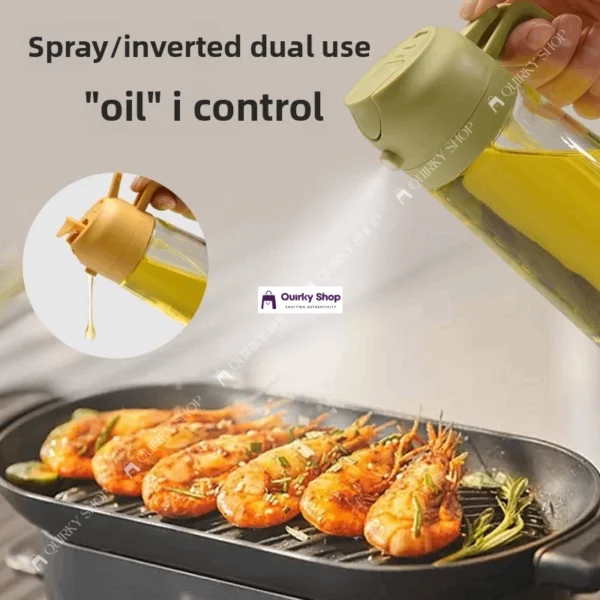 500ml Multifunctional 2-in-1 Premium Glass Oil Dispenser & Sprayer (2) 500ml 2-in-1 Premium Glass Oil Dispenser & Sprayer For Cooking, BBQ, Salad & Air Fryer π³πΏβ¨