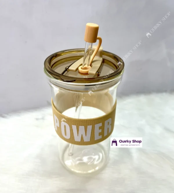 550ml Creative Transparent Borosilicate Glass Cup With Lid & Straw For Coffee Milk Tea Juice Cold Drinks ☕🍹💧
