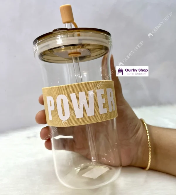 550ml Creative Transparent Borosilicate Glass Cup With Lid & Straw For Coffee Milk Tea Juice Cold Drinks ☕🍹💧