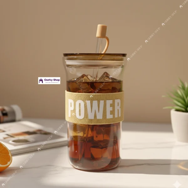 550ml Creative Transparent Borosilicate Glass Cup With Lid & Straw For Coffee Milk Tea Juice Cold Drinks ☕🍹💧