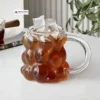 Grape Cup (7) 350ml Grape Bubble Glass Mug With Handle β Clear Wavy Cup For Milk, Coffee & Juice πββ¨