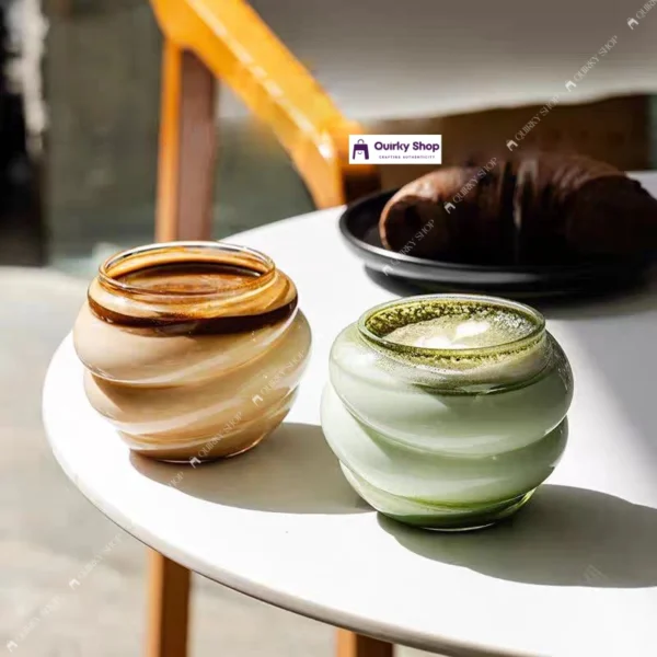 Coffee Juice Glass cup (3) Wavy Shaped Glass Cup β High-Temperature Double Layer Coffee & Matcha Cup βπβ¨