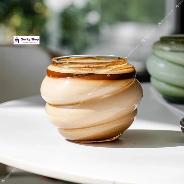 Coffee Juice Glass cup Wavy Shaped Glass Cup β High-Temperature Double Layer Coffee & Matcha Cup βπβ¨